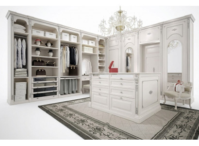 Wandelbare kledingkast Luxe klassieke garderobe Kleedkamer op maat