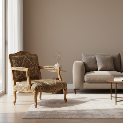 Klassieke meubels Luxe 1-zitsbank Nieuwe fauteuil Banken Klassiek Textiel