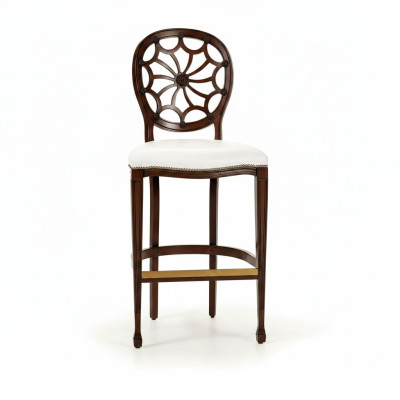 Beklede stoelen Lounge Club Luxe Houten Fauteuil Ontwerp Stoel Barkruk Barkruk