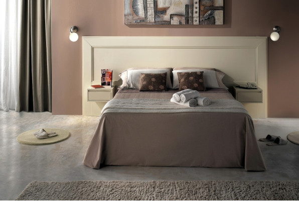 Ontwerp Moderne Luxe Meubels 4-delig Set Hotel Inrichting 2x Bedden + Nachtkastje
