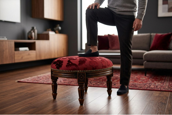 Luxe design poef: multifunctionele zithocker in exquise stijl.