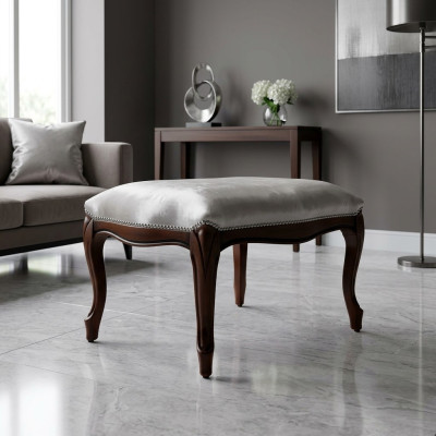 Ottomaanse zithoek Chaise Gestoffeerde Poef Blauw Nieuw Ontwerp Beklede Voetenbank