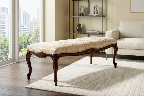 Voetenbankje Ottomaanse Meubelkruk Kruk Pouf Chesterfield Beklede Bijzettafel