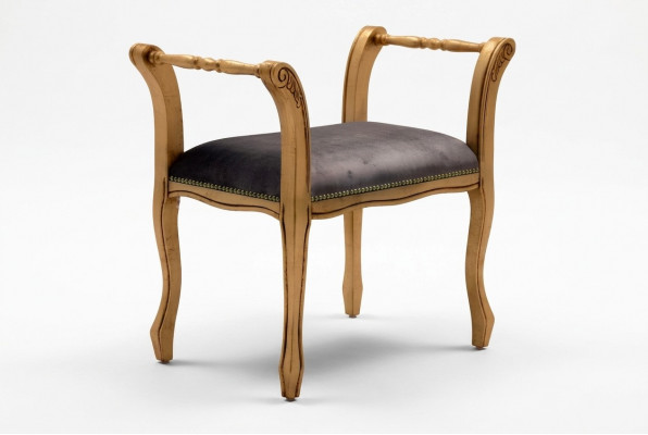 Ottomaanse chaiselongue zitbank fluweelstof 70x39 kruk poef bijzettafelkruk