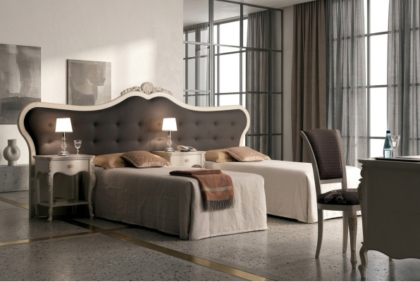 Hotel Inrichting 2x Bedden Ontwerp Moderne Slaapkamer Luxe Meubels 2-delig Set
