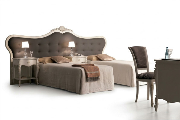 Hotel Inrichting 2x Bedden Ontwerp Moderne Slaapkamer Luxe Meubels 2-delig Set