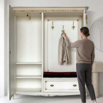 Kledingrek Bovenkleding Kledingkast Gang Spiegel Italiaanse garderobe