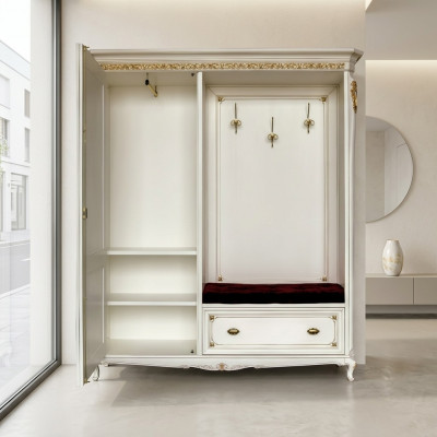 Kledingrek Bovenkleding Kledingkast Gang Spiegel Italiaanse garderobe
