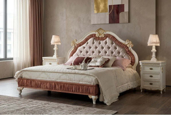 Ontwerp Modern Luxe Bedden Meubelen Nieuw Bed 2x Nachtkastje 3-delig Slaapkamer Set