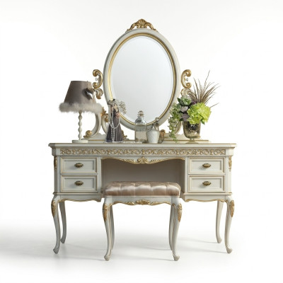 Kaptafel Slaapkamer Kruk Set Ladenkast Tafel Klassieke console Spiegel