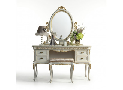 Kaptafel Slaapkamer Kruk Set Ladenkast Tafel Klassieke console Spiegel