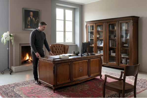 Klassieke vitrinekast commode vitrine commode kast glazen kastmodel