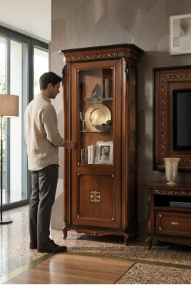 Vitrine 1 Deur Kast Salontafel Kasten Ontwerp Kast Meubels Glas Nieuw