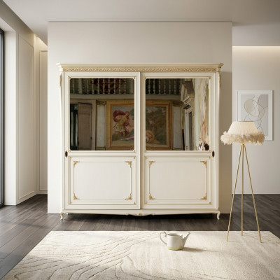 Klassieke kledingkasten Nieuw landhuisstijl kast Garderobe Houten kast