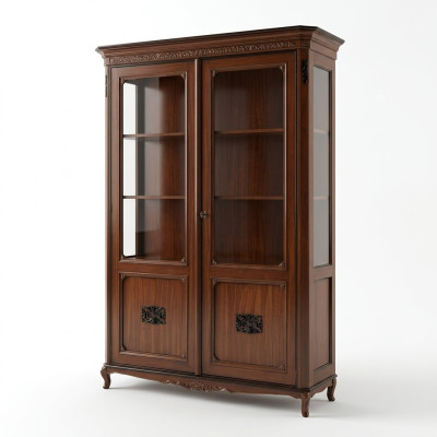 Meubels Echt hout dressoir Designer luxe houten vitrine Italiaanse buffetkast
