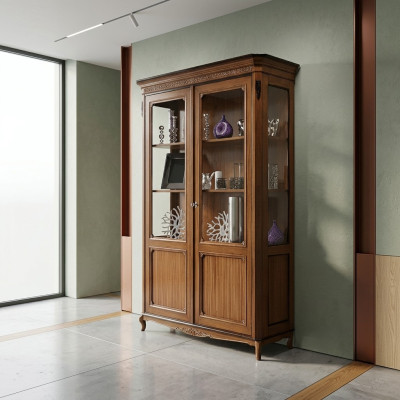 Moderne dressoir commode vitrine dressoir kasten hout massief hout