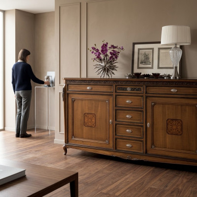 Zijkant Laag Bord Kast Woonkamerrek Luxe Designer Commode Dressoir Nieuw