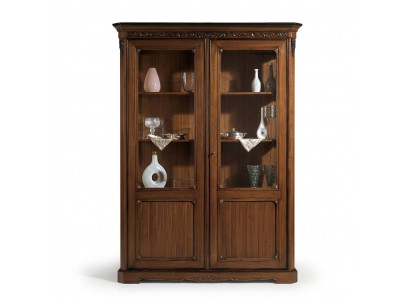 Vitrine Hout Luxe Kasten Klassieke Dressoir Ontwerpmeubelen Italiaans Bruin