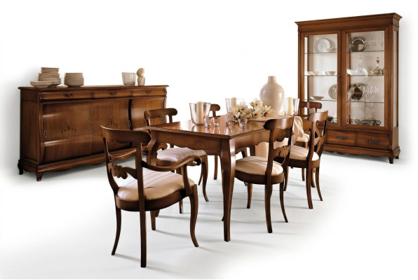 Klassieke set 2x stoelen met armleuningen 4x stoelen stoelenset eetkamerset Nieuw