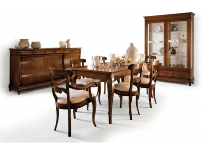 Klassieke set 2x stoelen met armleuningen 4x stoelen stoelenset eetkamerset Nieuw