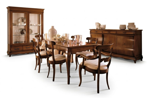 Meubel inrichtingsgroep tafel + 6 stoel set 7-delig. Eettafel set eetkamer.
