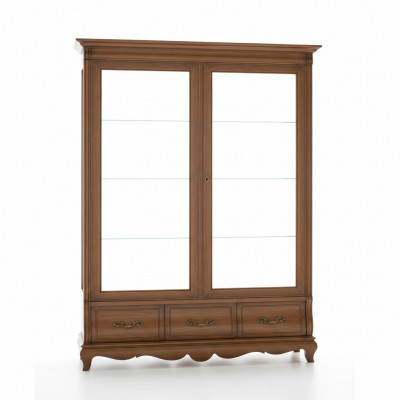 Klassieke rekken kasten inrichting vitrine xxl glazen kast dressoir meubels