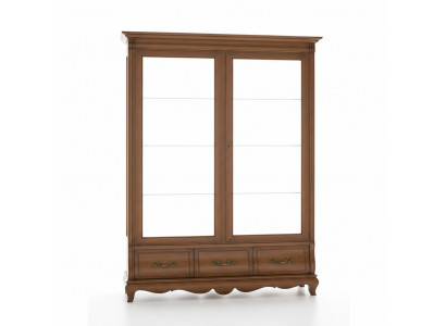 Klassieke rekken kasten inrichting vitrine xxl glazen kast dressoir meubels