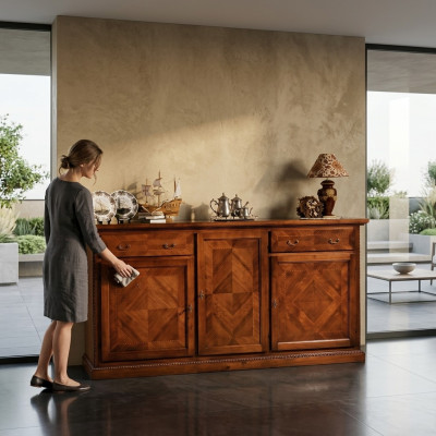 Laden kast Houten dressoir Kast Kasten Massief Lades Woonkamer