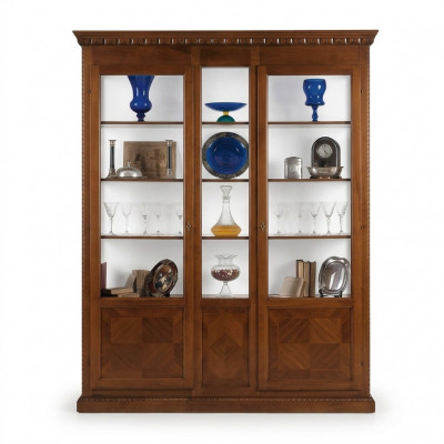 Vitrine woonkamer meubels dressoir massief hout vitrines glazen kast echt hout