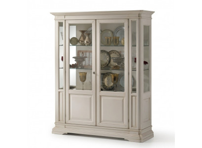 Woonkamer meubels dressoir Massief houten vitrines Glazen kast Massief houten vitrine
