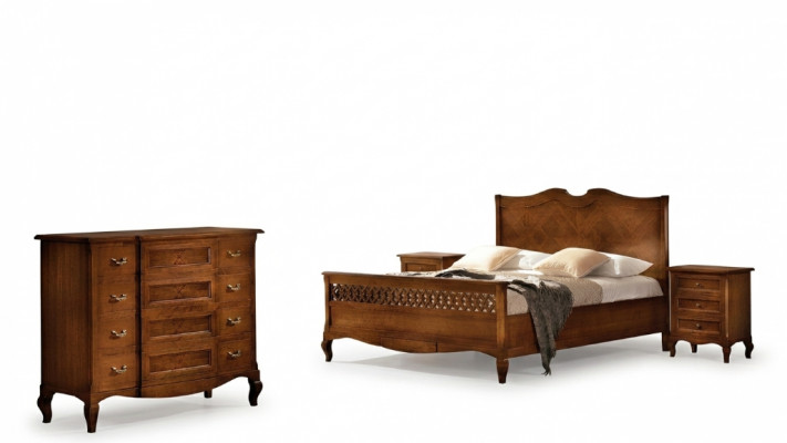 Bed nachtkastje dressoir 4-delige slaapkamer set design klassiek luxe bedden nieuw