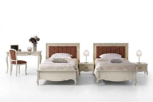 Ontwerp slaapkamer 6-delige slaapkamer complete set bed nachtkastje secretaire hout
