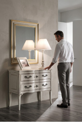 Kast Meubels Kast Woonkamer Wit Dressoir Commode met Spiegel Hout