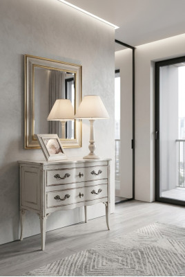 Kast Meubels Kast Woonkamer Wit Dressoir Commode met Spiegel Hout