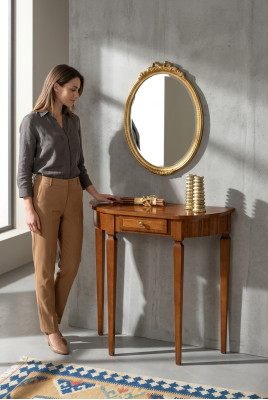Meubelstijl Art Deco console tafel spiegel hout Italiaanse tafels consoles 2-delig