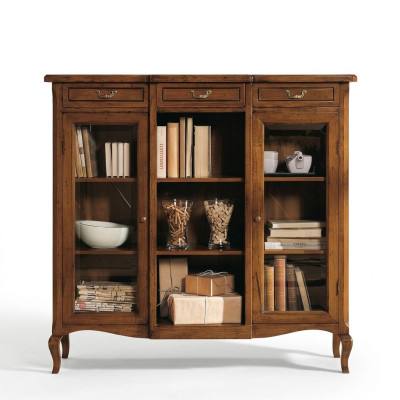 Boekenkast Dressoir Klassieke meubels Planken Hout Woonkamer Vitrinekast
