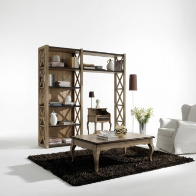 Boekenkast Tafel Plank Kast 2-delig Kantoormeubilair Massief hout Bureau