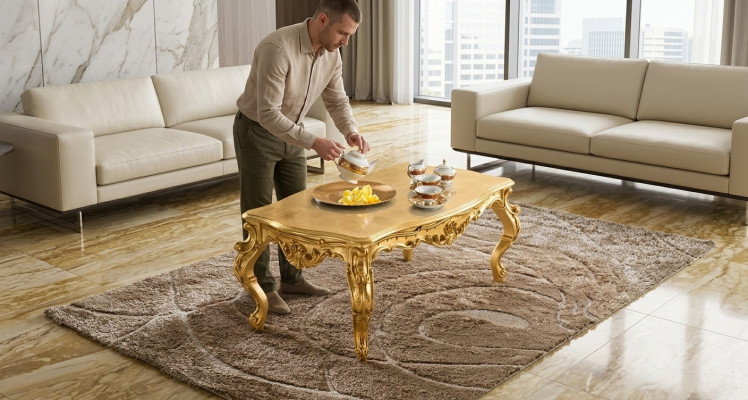 Bank Tafel Koffie Bijzettafels Woonkamermeubilair Nieuwe salontafel Luxe ontwerp
