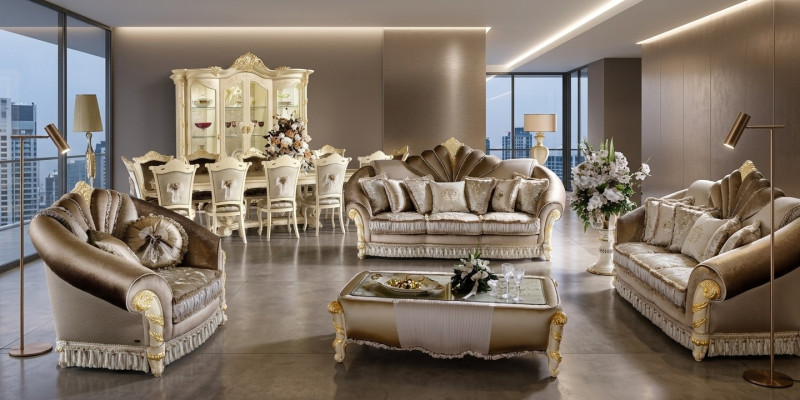 Polster banken sets luxe sofagarnituur 3+1+1 zits set design sofa nieuw