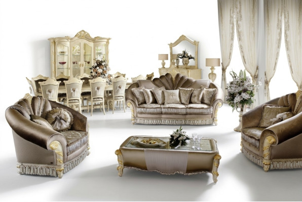 Polster banken sets luxe sofagarnituur 3+1+1 zits set design sofa nieuw