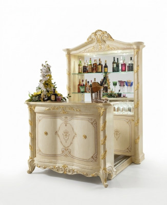 Bartafel statafel toonbank balie bar huisbar antiek stijl barok barkruk barteller