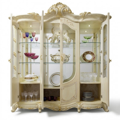 Vitrine Woonkamer Kasten Dressoir Hout Nieuw Luxe Vitrine Kast Klassiek