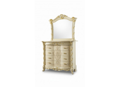 Laden Italië Meubel 2-delige massief houten dressoirset met spiegel sideboard