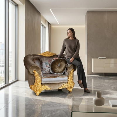 Woonkamerbank Bank Lounge Club 1-zits fauteuil Ontwerpstoel Fauteuil 1-zits