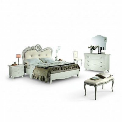 Ontwerpmeubels Klassiek Luxe Bedden Nieuw Bed 2x Nachtkastje Slaapkamerset 3-delig