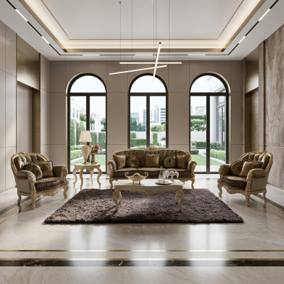 Zitbank 3+2+1 Zits Meubels Bekleding Textiel Italiaans Chesterfield Ontwerp