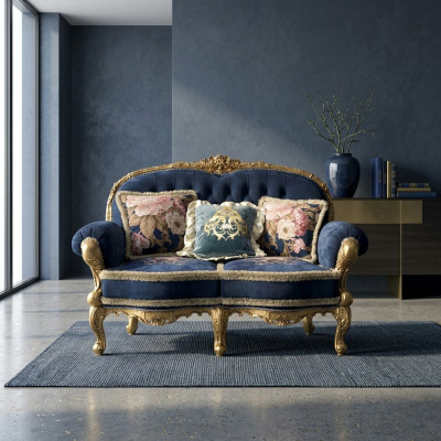 Chesterfield bank 2 zits gestoffeerde banken Sofa's fluweel stof tweezitter meubels Nieuw