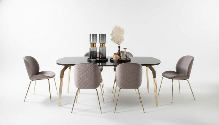 Garnituur Tafel Tafels Luxe Hout Meubels Nieuw Eetkamer Groep Compleet Set 7-delig