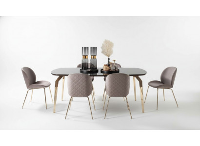 Garnituur Tafel Tafels Luxe Hout Meubels Nieuw Eetkamer Groep Compleet Set 7-delig