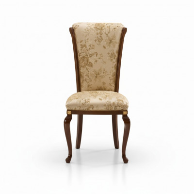 Stoel Hout Bruin Italiaanse meubels Bekleding Woonkamer Lui Stoelen Luxe Fauteuil